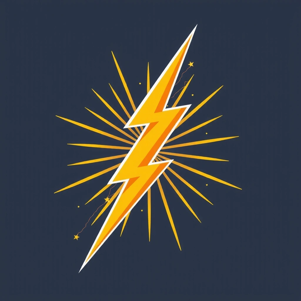 Ilustración de un rayo de energía, representando la vitalidad y el poder.