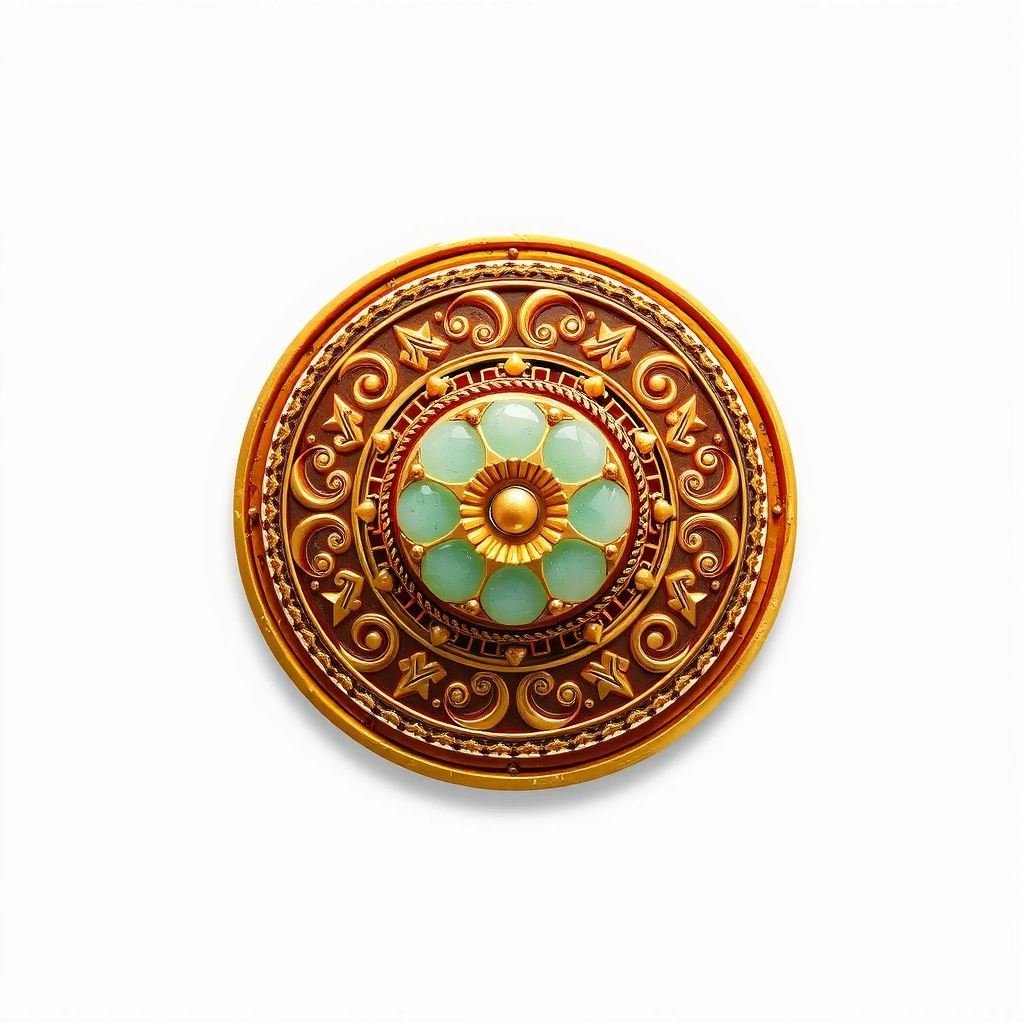 Ornamento antiguo que simboliza vitalidad y energía